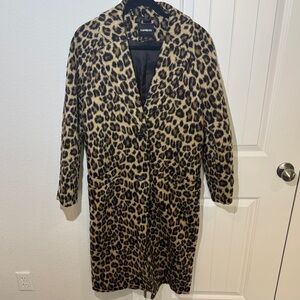 [SOLD] Express Animal Print Long Coat